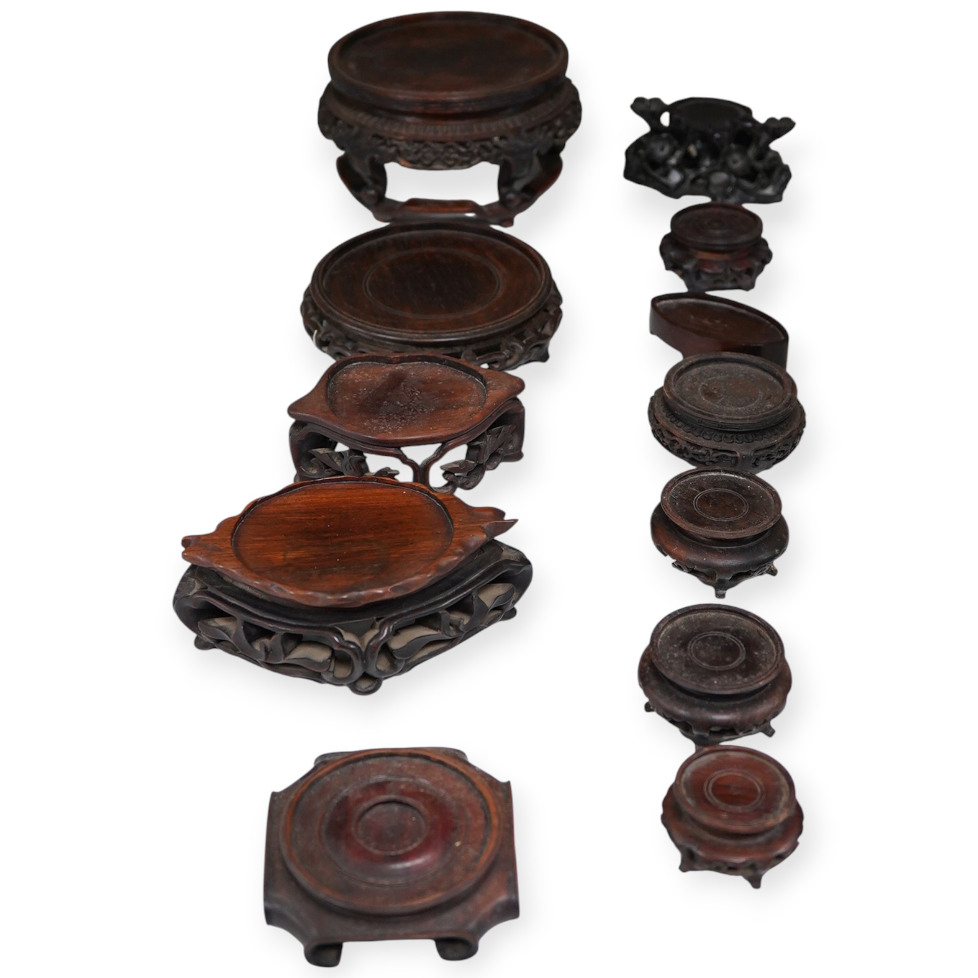 A collection of Chinese hardwood stands